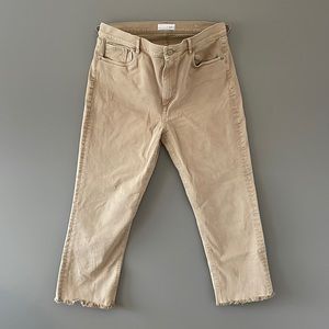 NWOT High Waisted LOFT Tan Khaki Cropped Jeans